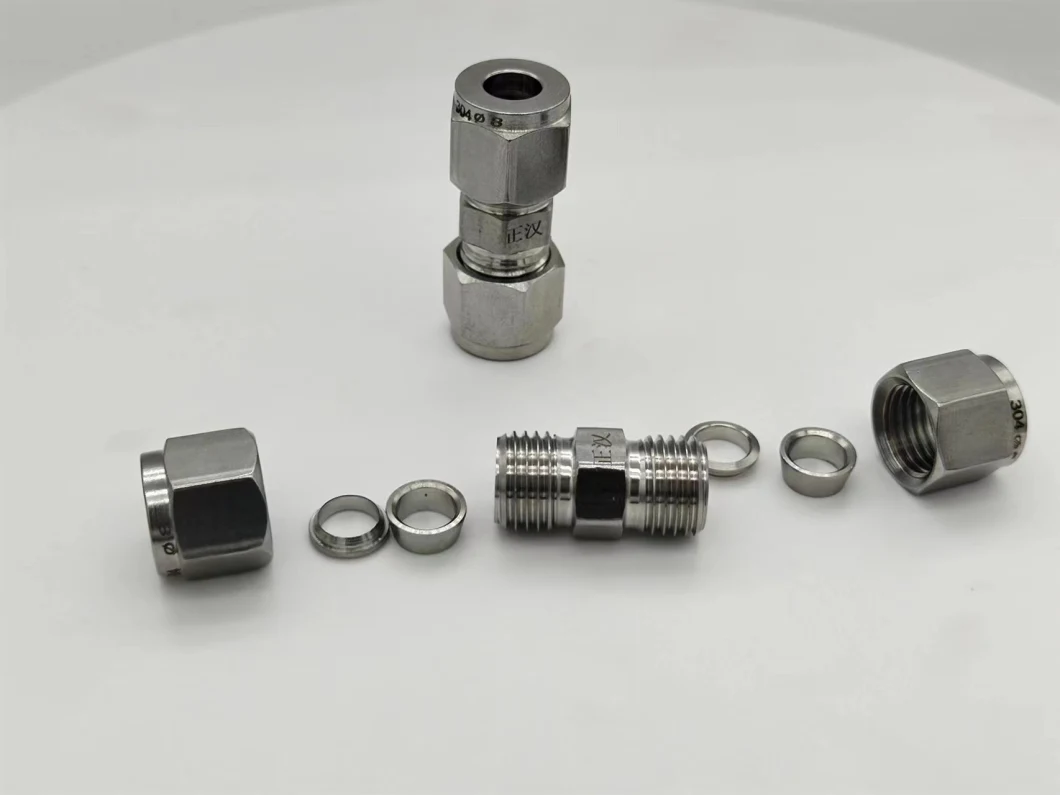 Stainless Steel Double Ferrule Male Connector, Stainless Steel Double Ferrules Metric Tube 2 mm to 38 mm Male Thread Connectors