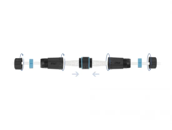 Hochwertiger RJ45-Stecker, Cat5e-Netzwerkbuchse, 8-poliger Kabelstecker, wasserdichter IP68-Stecker für den Außenbereich