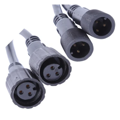 M15-Stecker, 3-adriger Stecker/Buchse, LED-Kabel, Stecker ohne Drähte, 3-adriger Stecker/Buchse, LED-Kabel